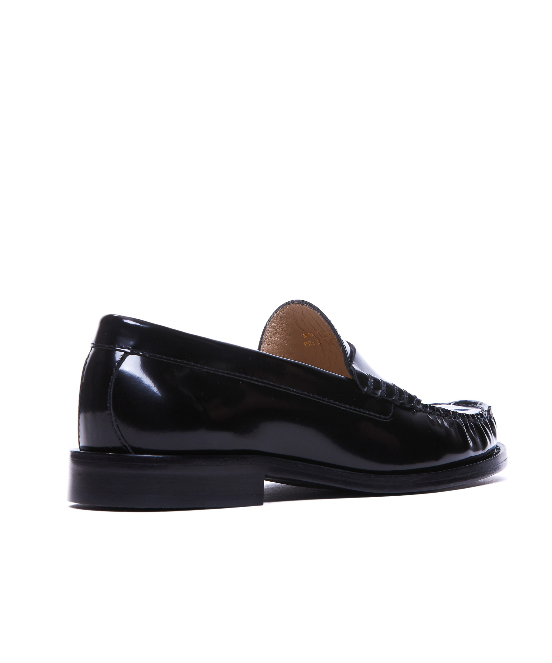 Stuart Weitzman Round Head Loafer Shoes In Black