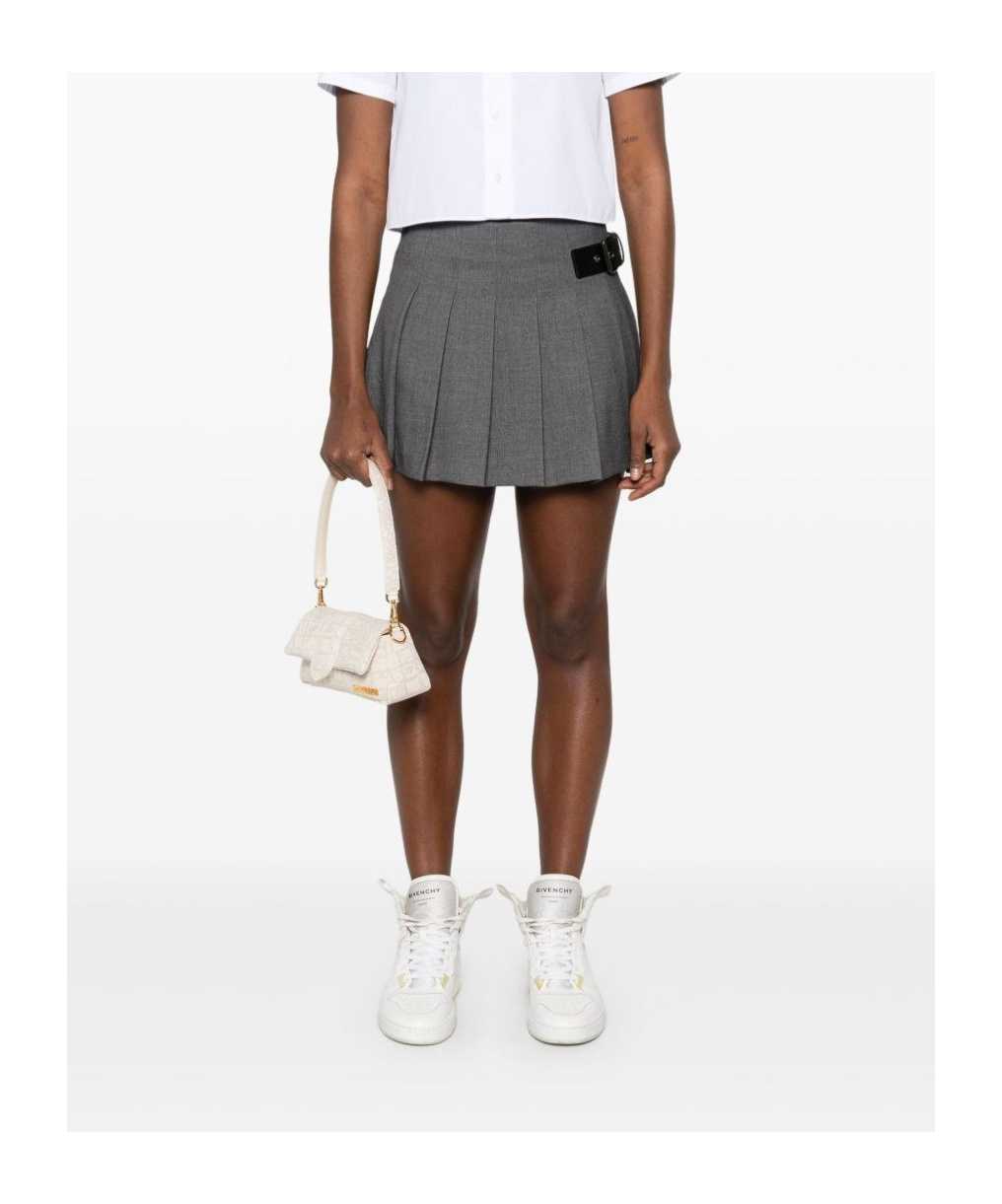 Dunst Pleated Mini Skirt Skirts Grey In Gray