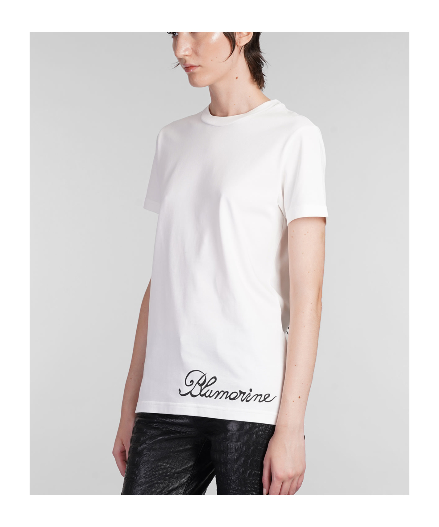 Blumarine Logo-print T-shirt In White