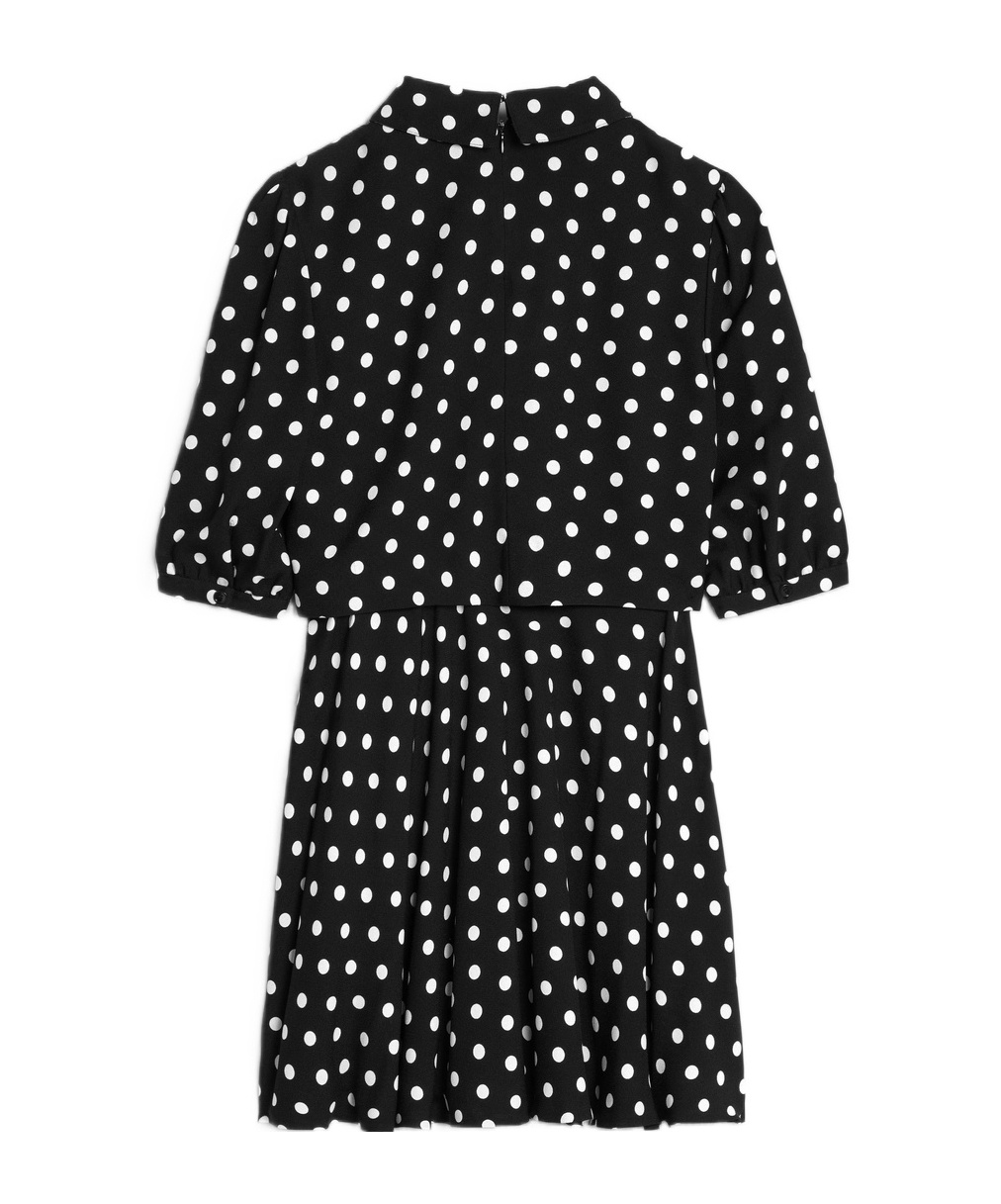 Celine Polka Dot Mini Dress In Black