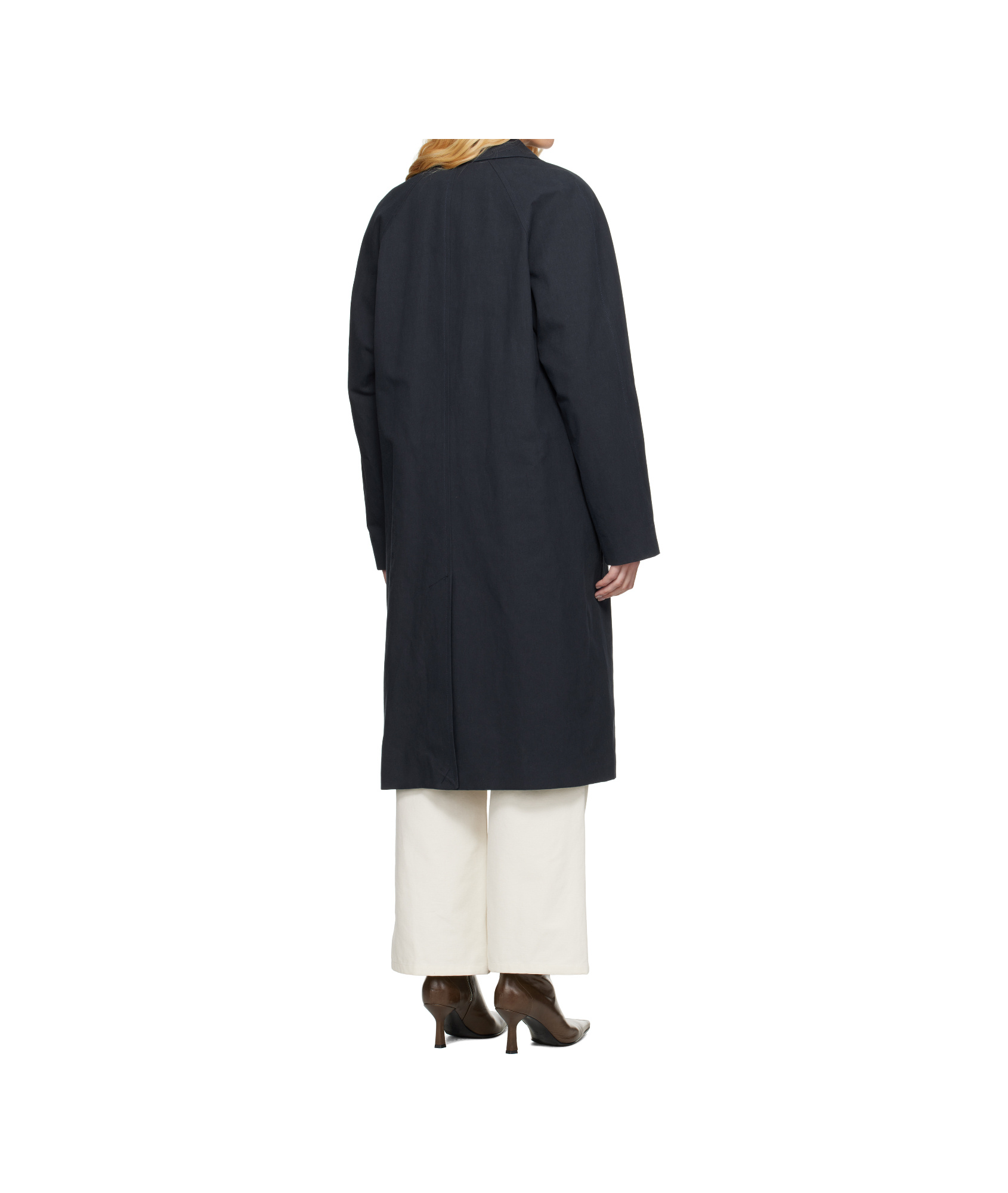 Apc Navy Mac Eduoard Trench Coat In Navy Blue