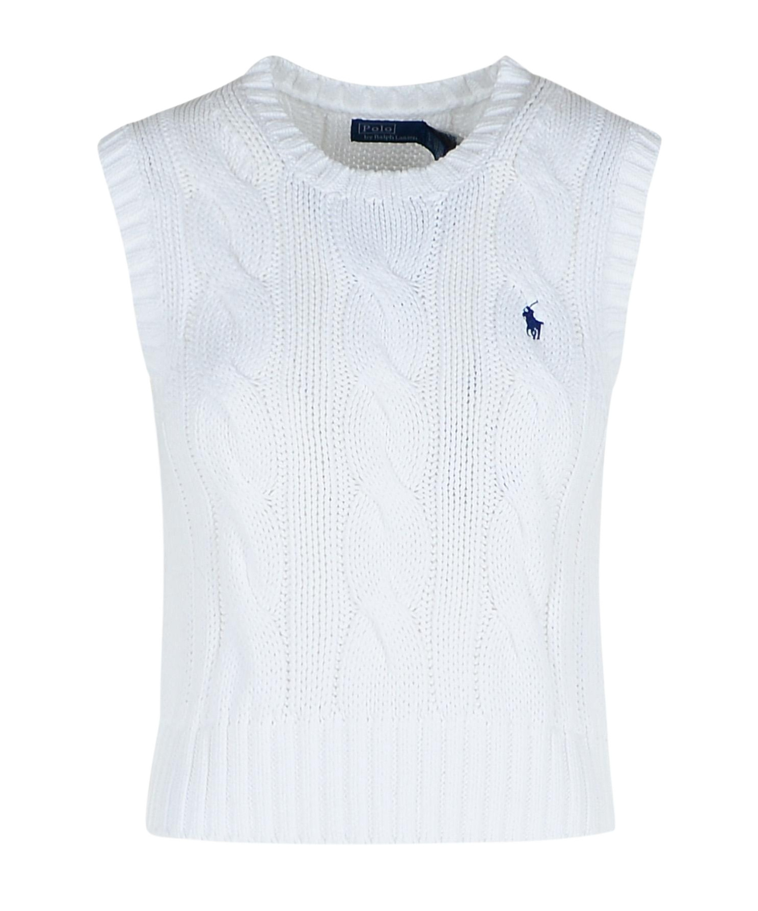Polo Ralph Lauren Round-neck Knitted Vest In White
