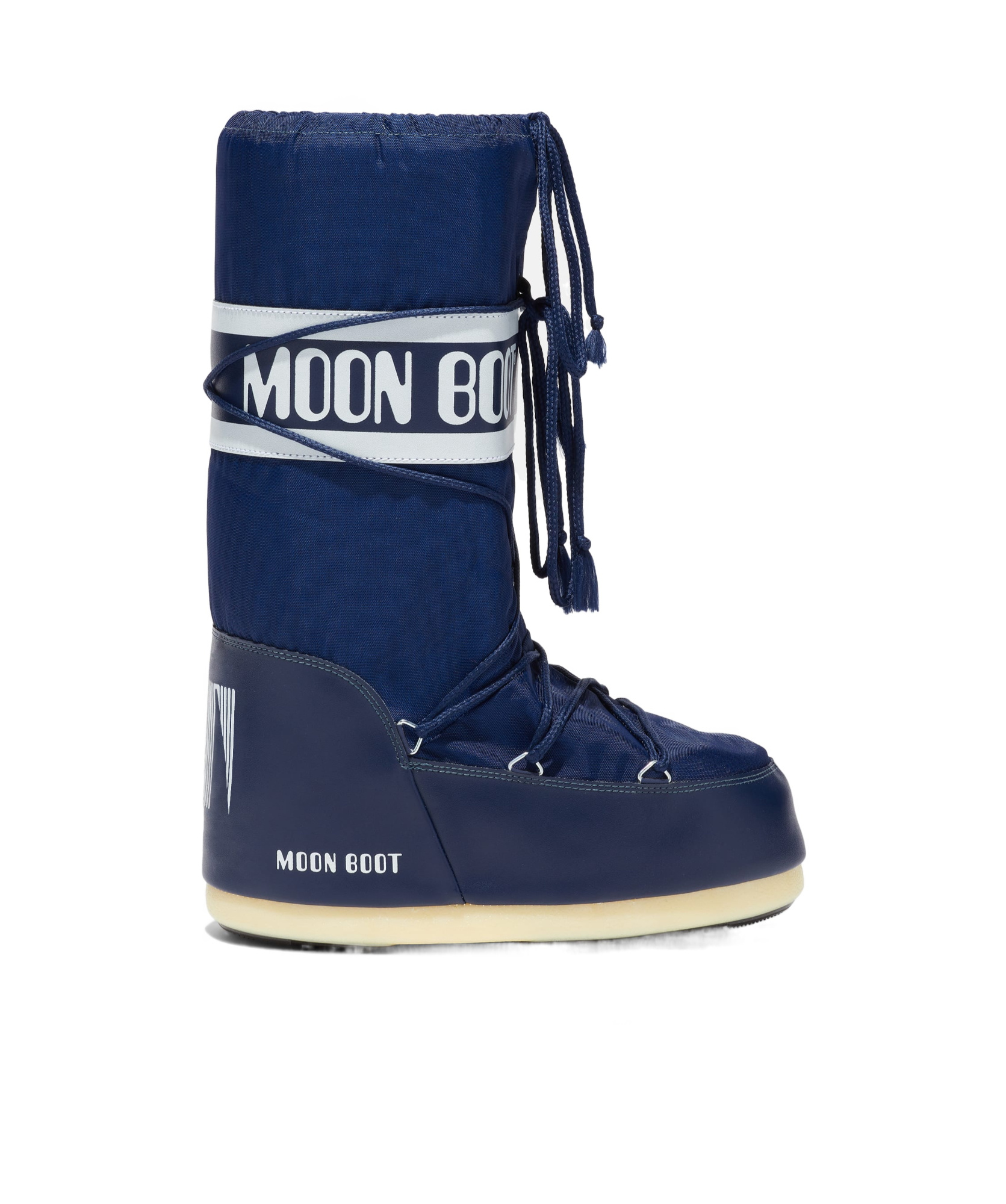 Moon Boot Padded Knee High Platform Waterproof Boots In Blue