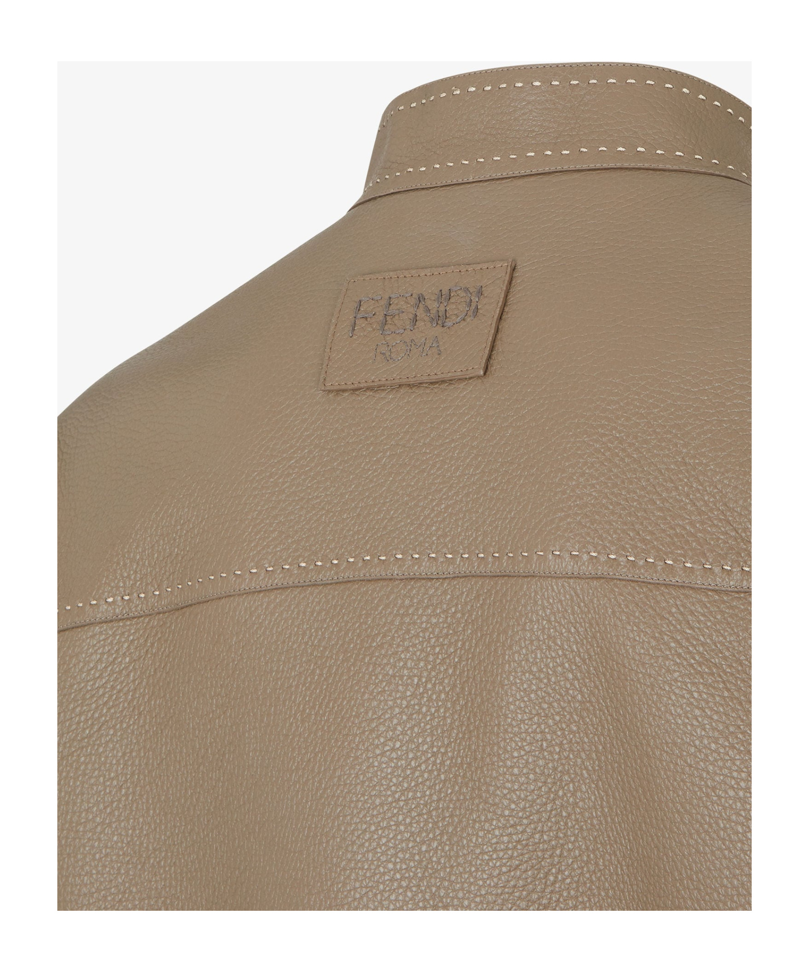 Fendi Deerskin Selleria Blouson In Nude