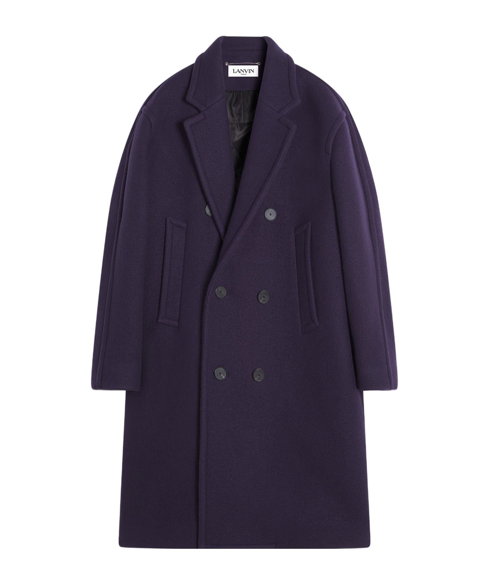 Lanvin Manteau Oversize Double Boutonnage Pour Homme In Black