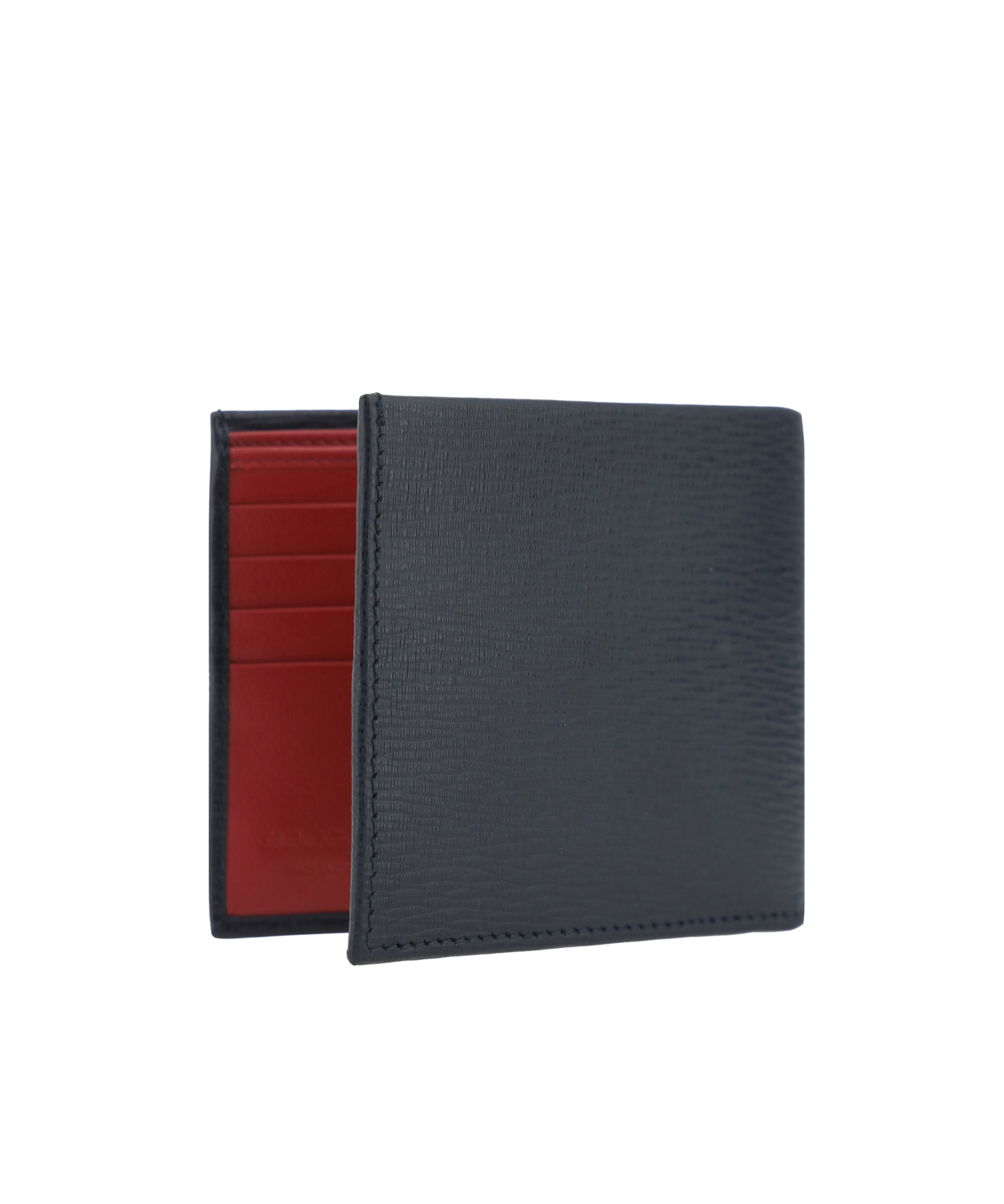 Ferragamo Gancini Hammered Wallet In Black