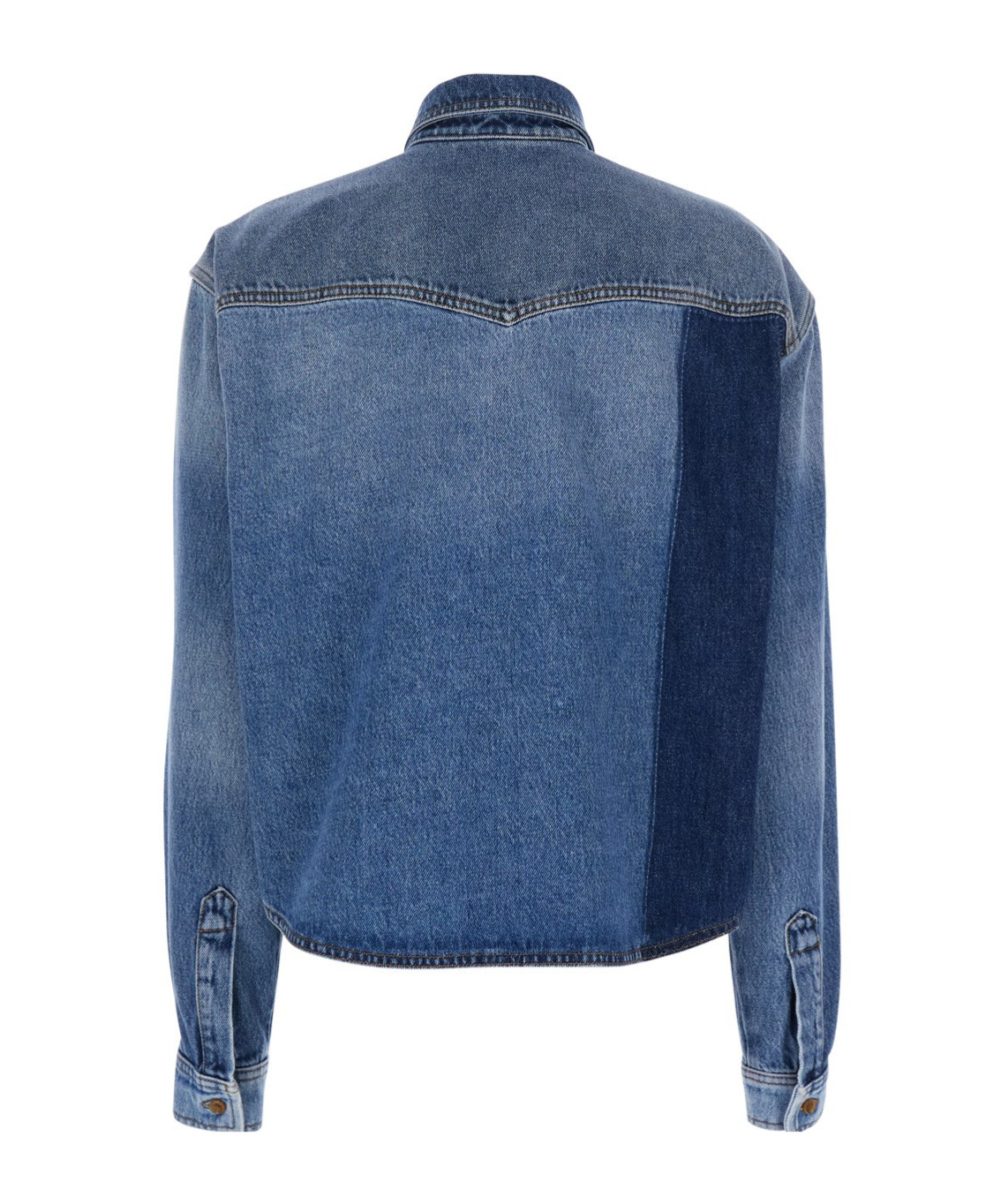 Shop Philosophy Di Lorenzo Serafini Long-sleeved Denim Shirt In Blue