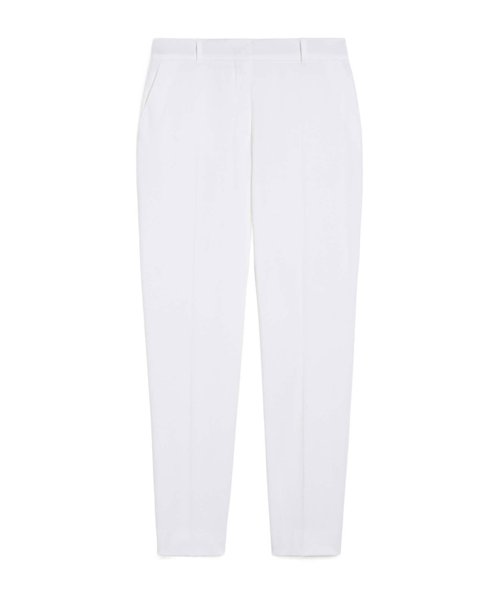 Max Mara Studio High Waist Straight Leg Trousers In White