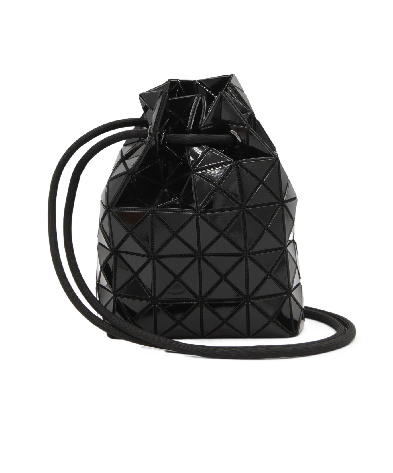 Bao Bao Issey Miyake Geometric Pattern Bucket Bag In Black