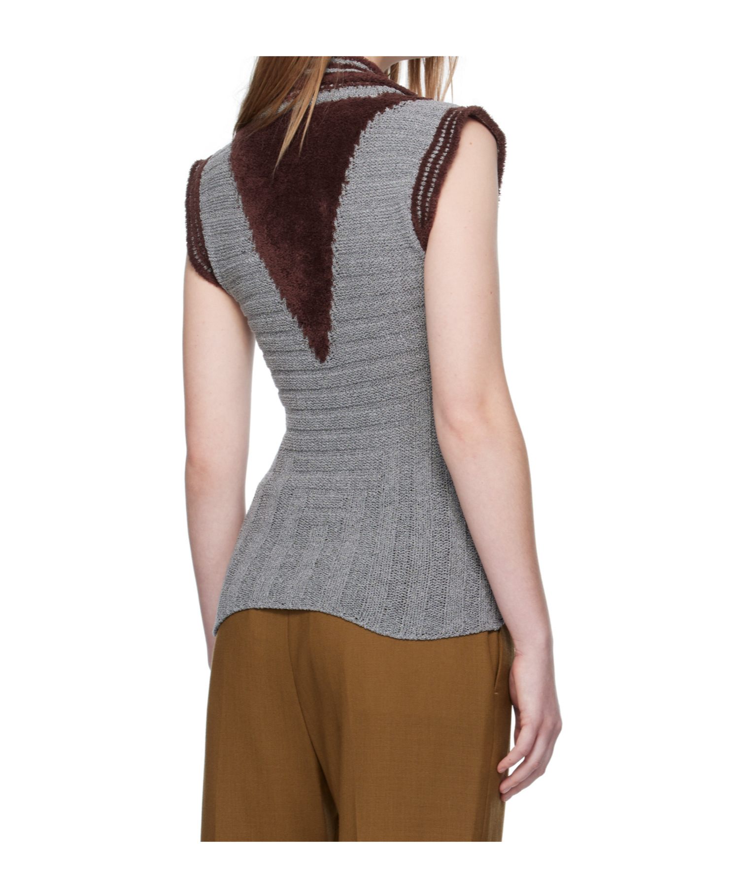 Kiko Kostadinov Lapel Sweater In Gray