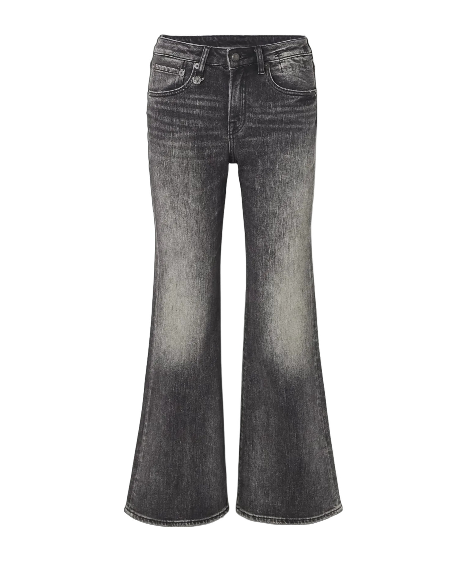 R13 Joan Kick Mid-rise Flared Jeans In Black
