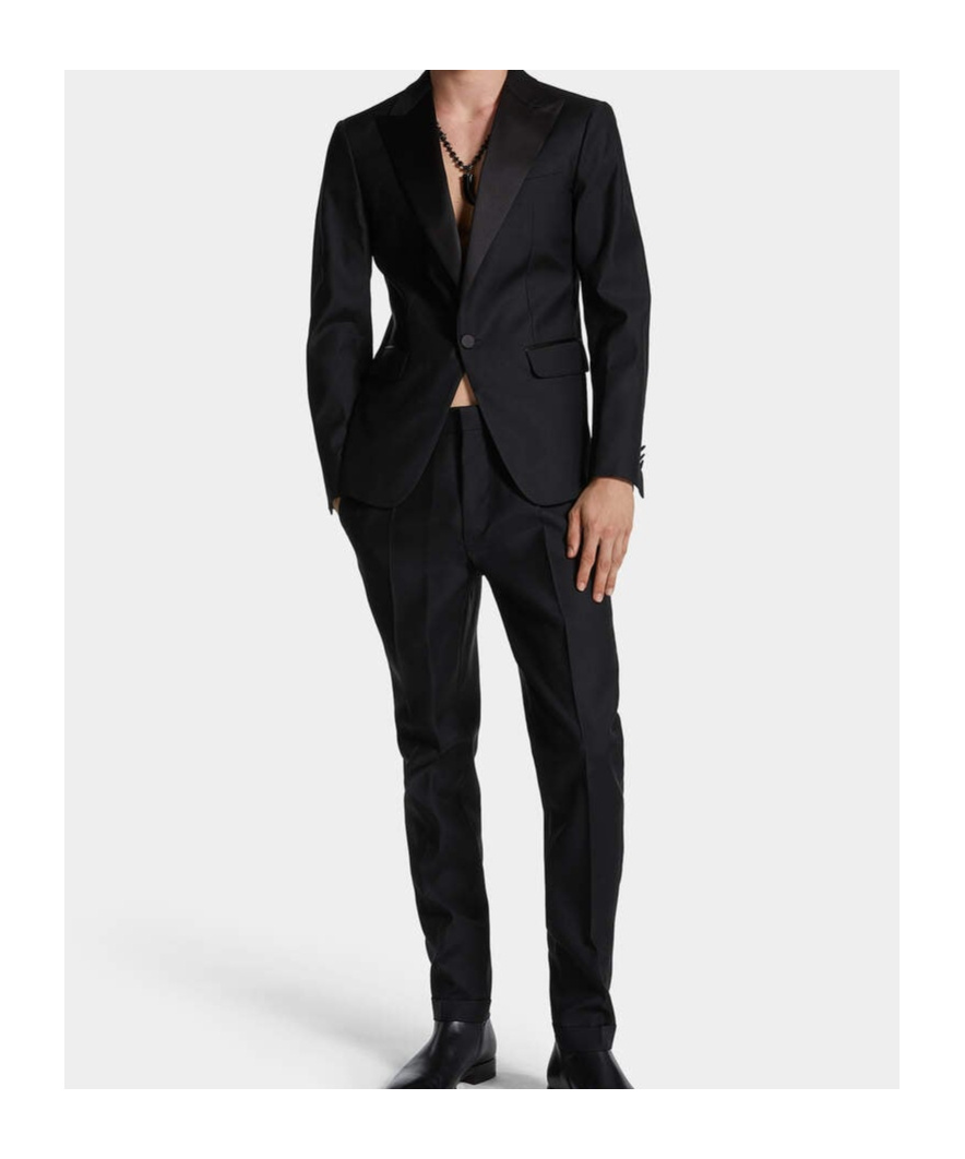 Dsquared2 Long-sleeved Suit Coat In Black