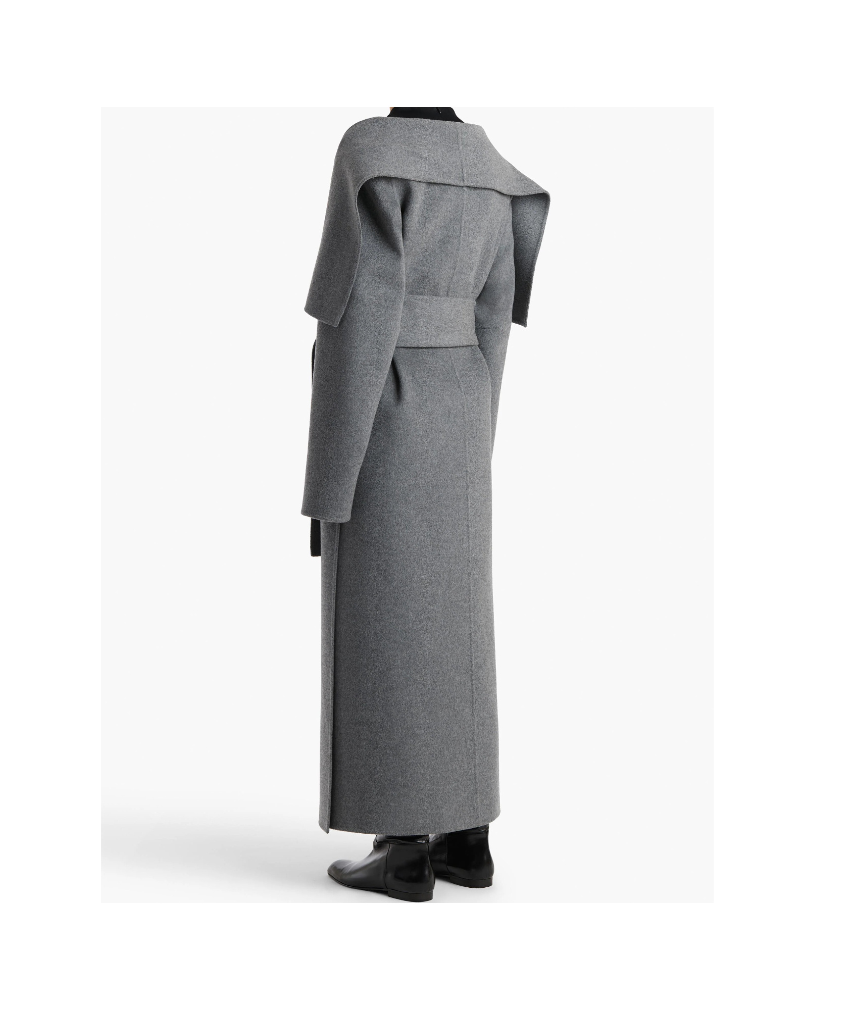 Khaite Levitt Cashmere Wrap Coat In Gray