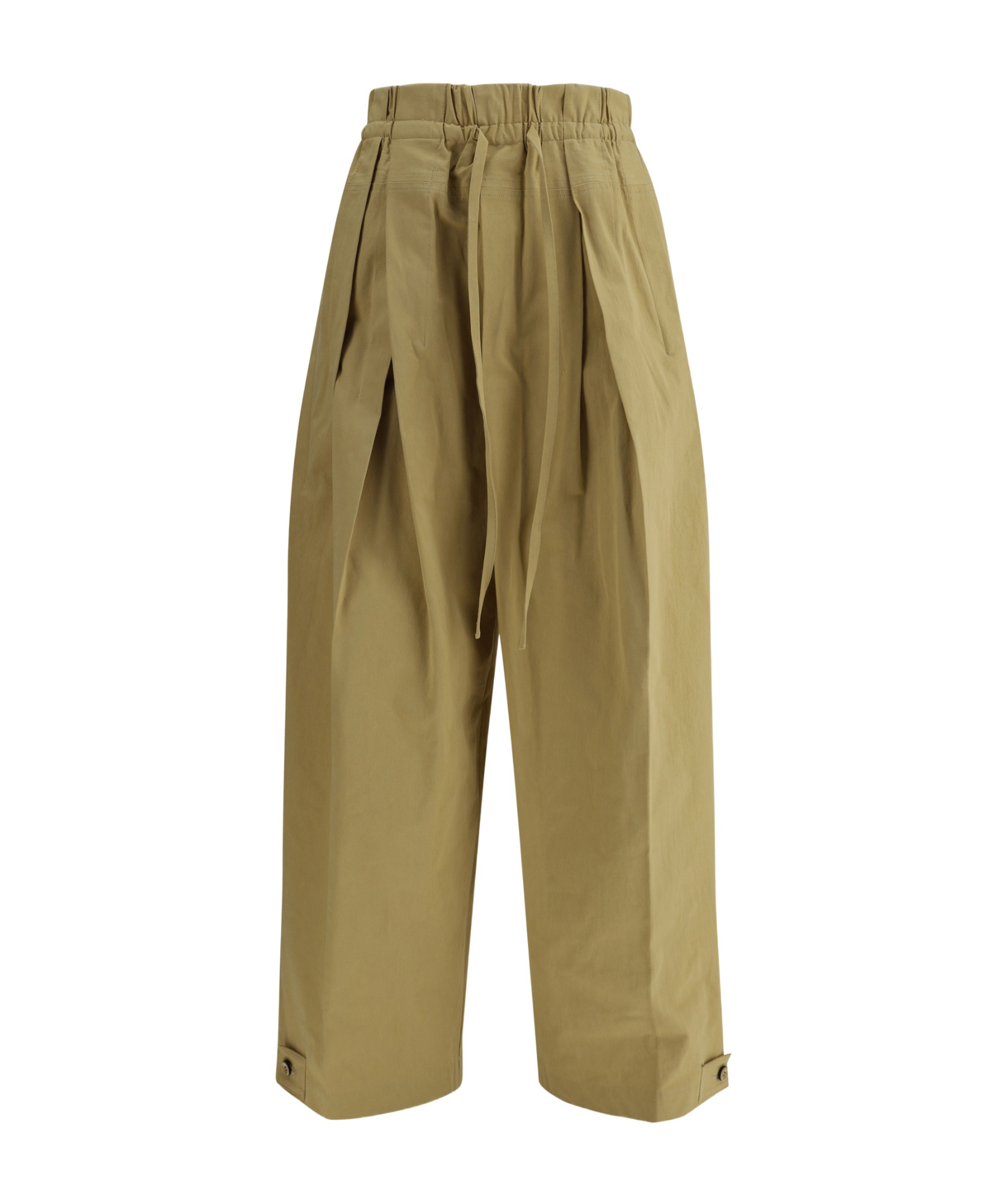 Jil Sander Pleated Detail Drawstring Trousers In Brown