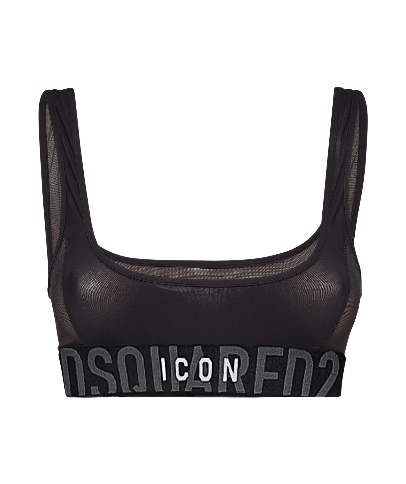 Dsquared2 Icon Motif Bandeau Bra In Black