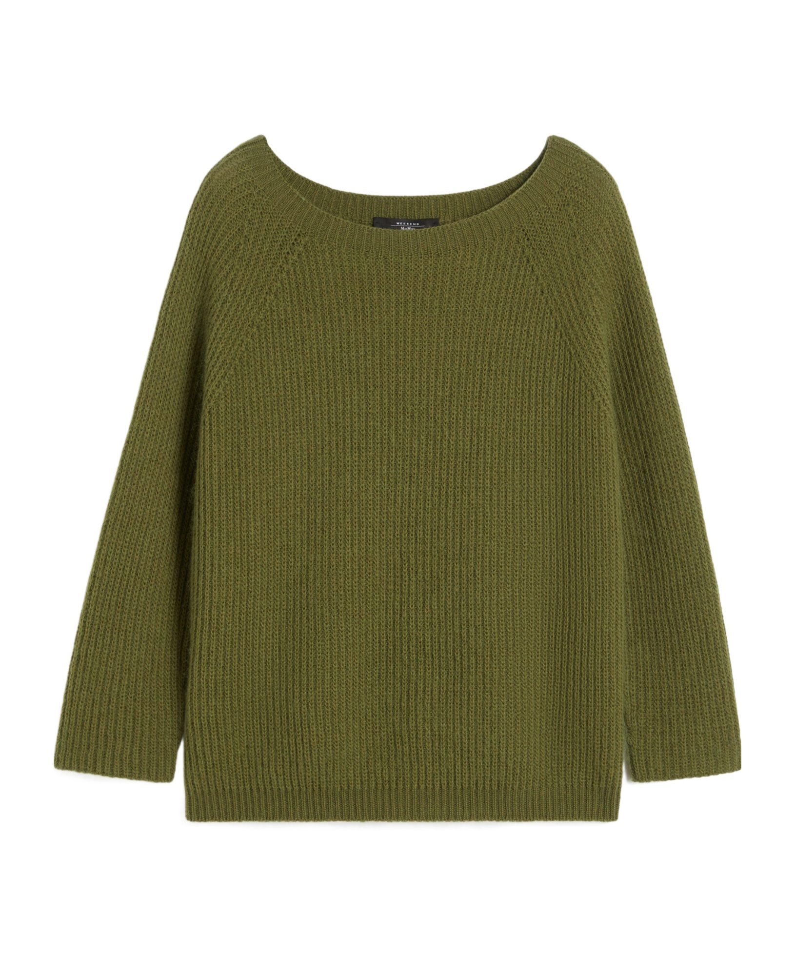 Weekend Max Mara Crew Neck Long Sleeve Sweater In Green