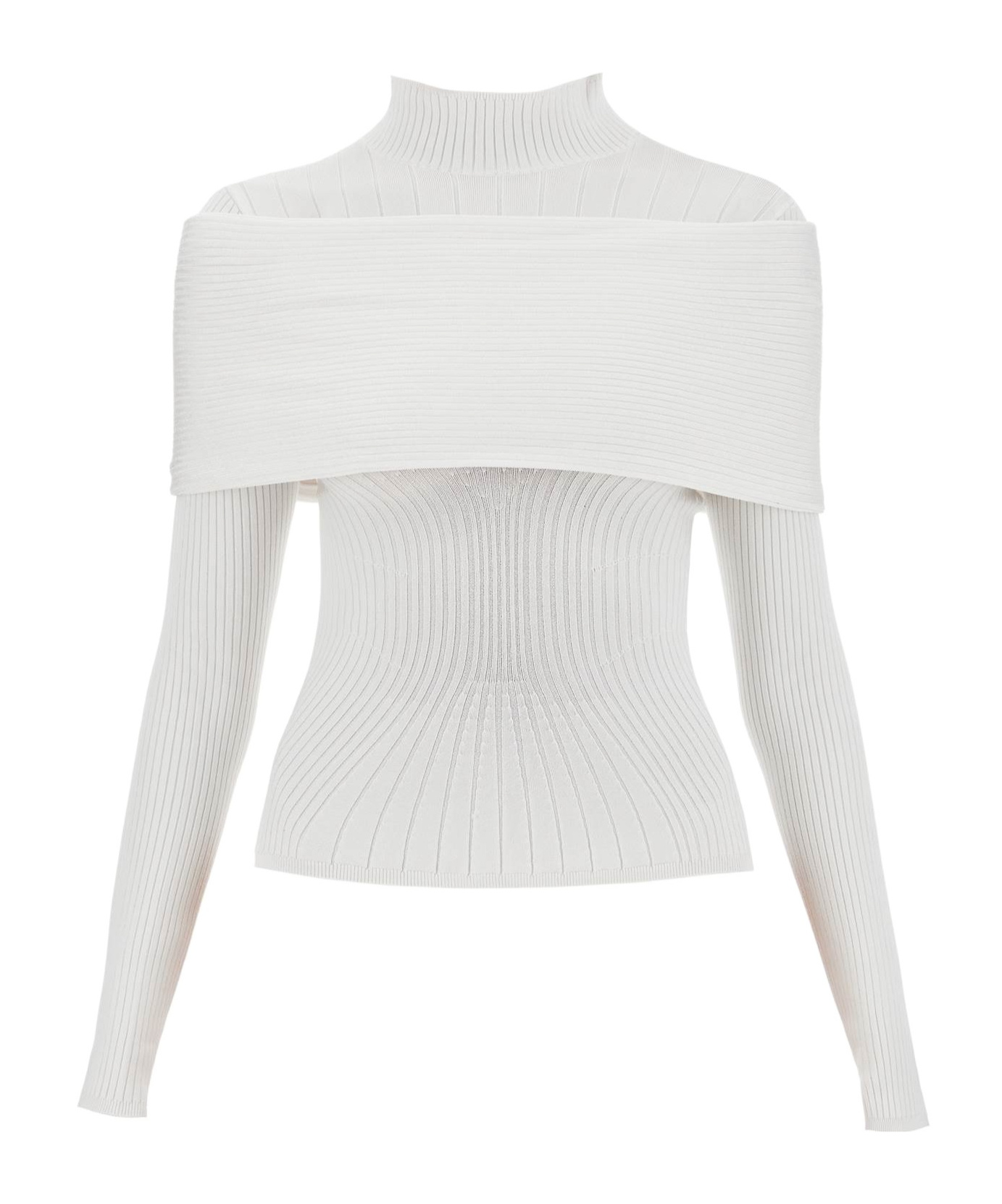 Mugler Knitted Top In White