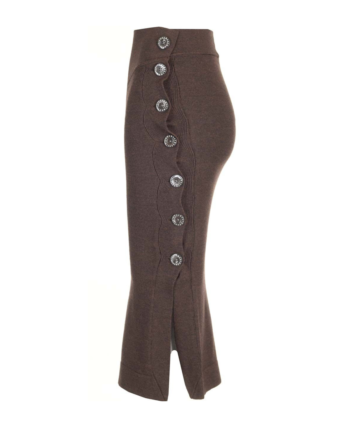 Vivienne Westwood Pamela Knitted Wool Midi Skirt In Brown