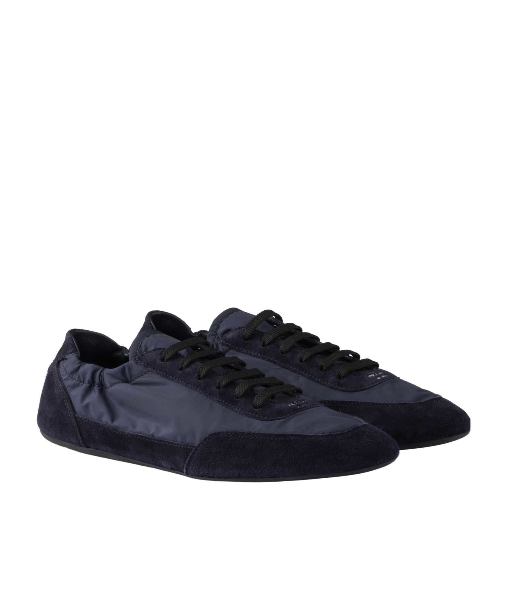 Prada Collapse Sneaker Aus Re-nylon Und Wildleder In Blue