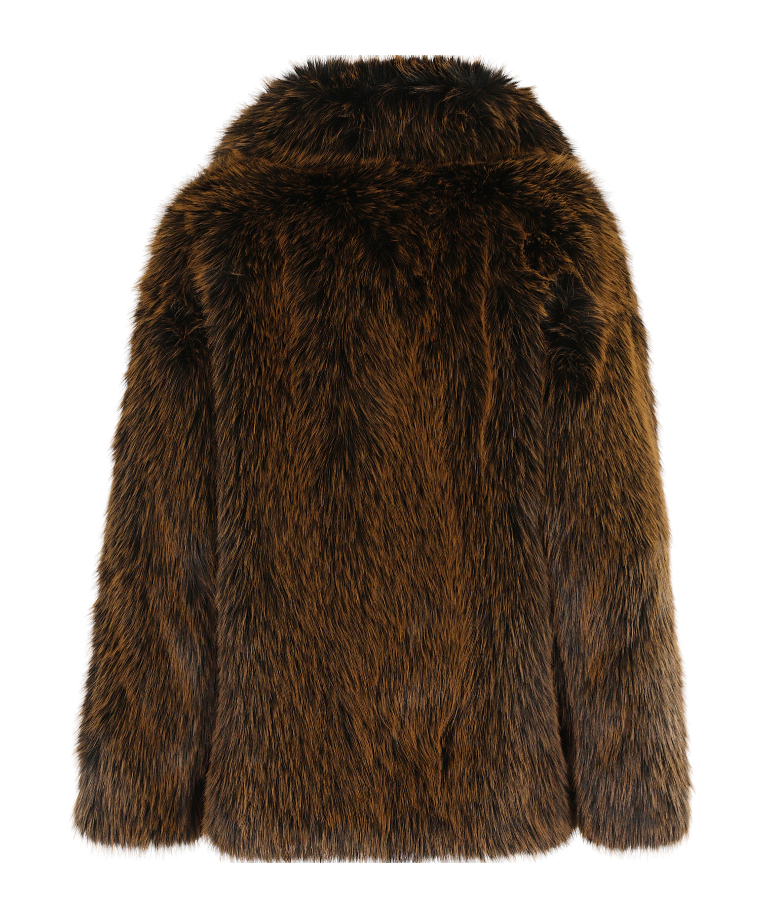 Semicouture Long Sleeve Hook And Loop Fur In Brown