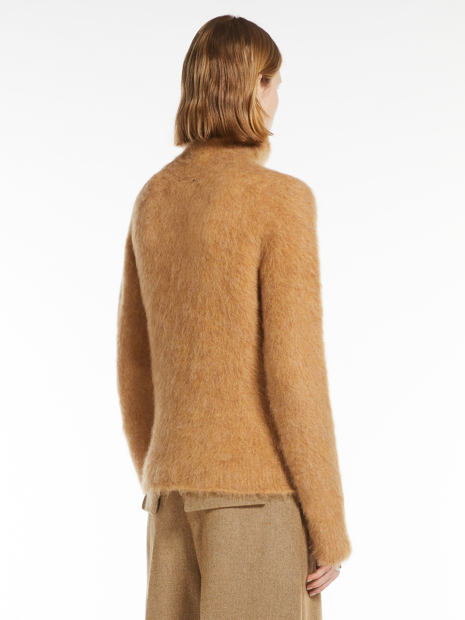 Sportmax Alpaca Blend Turtleneck Sweater In Brown