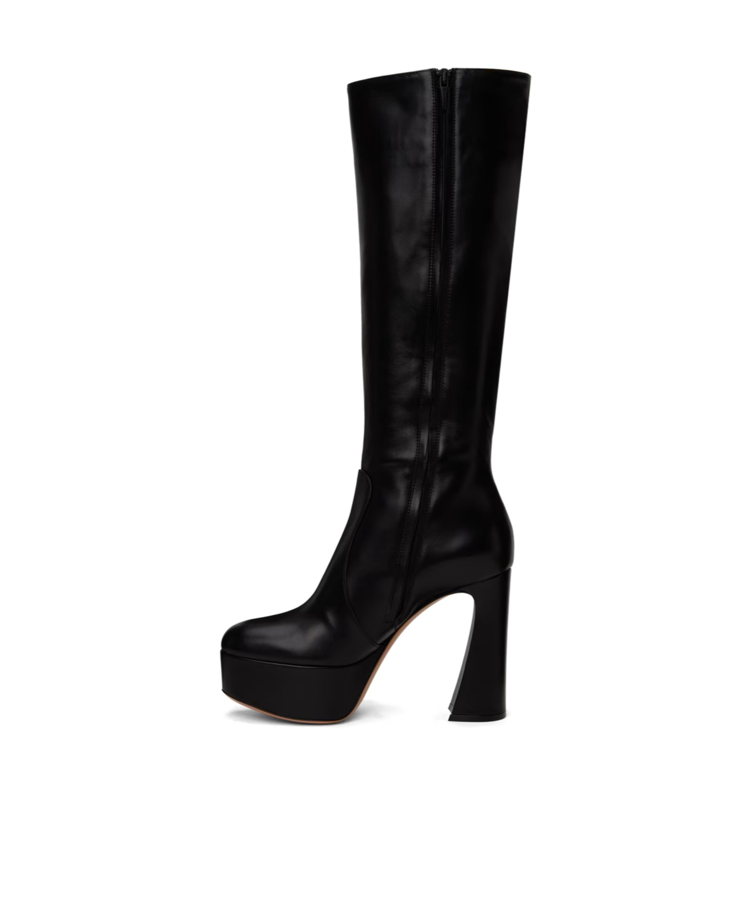 Shop Gianvito Rossi Thick And High-heeled Boots With Thick Soles In Black