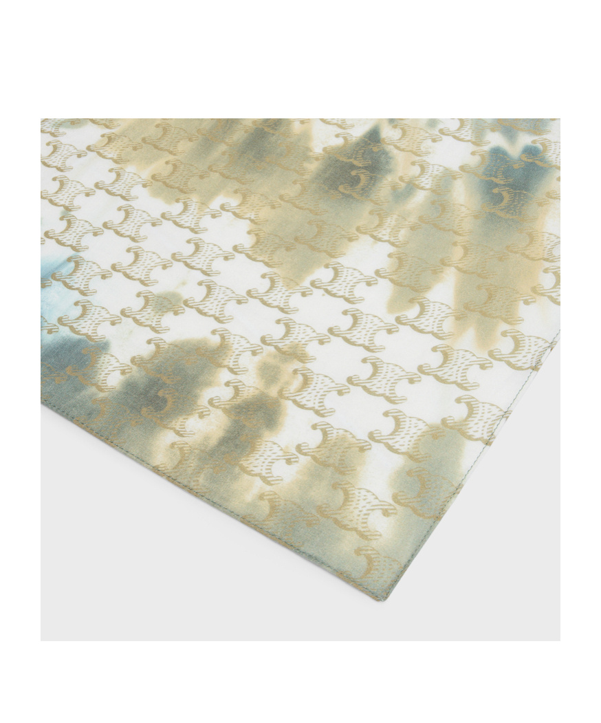 Celine Triomphe Tie Dyeing Sarong In White