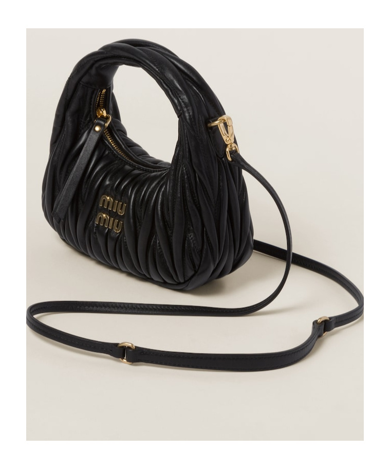 MIU MIU MIU WANDER MATELASS� MINI HOBO BAG 