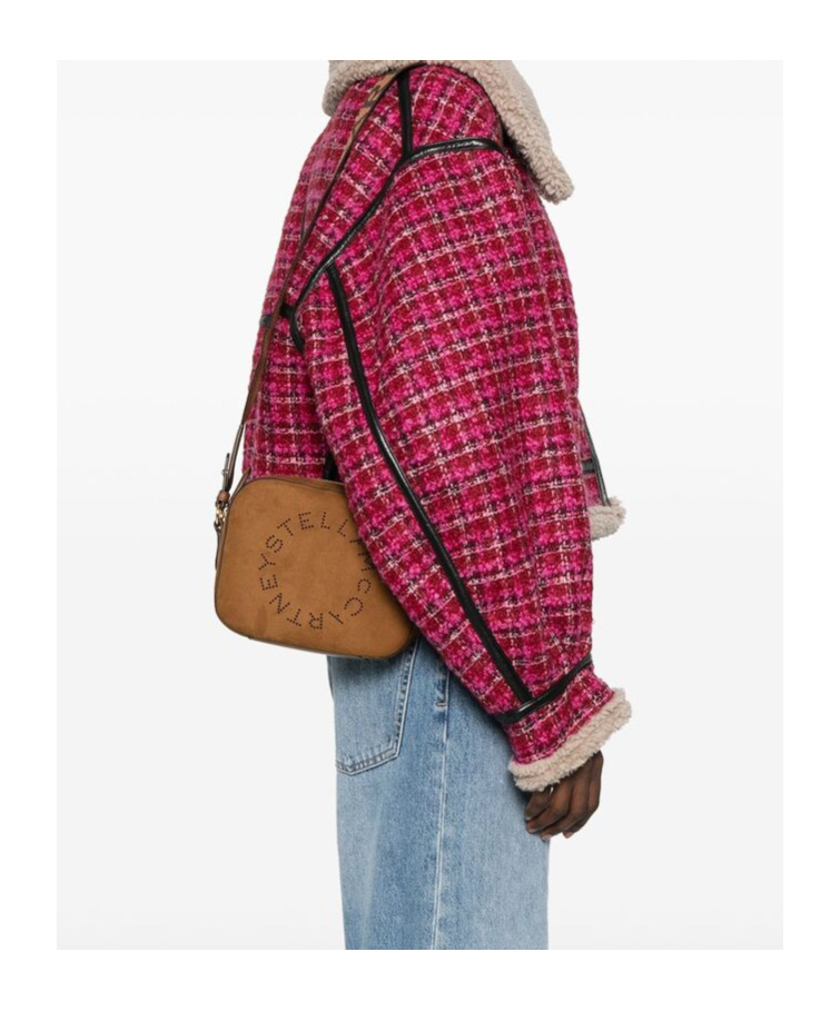 Stella Mccartney Zippered Shoulder Bag In Brown