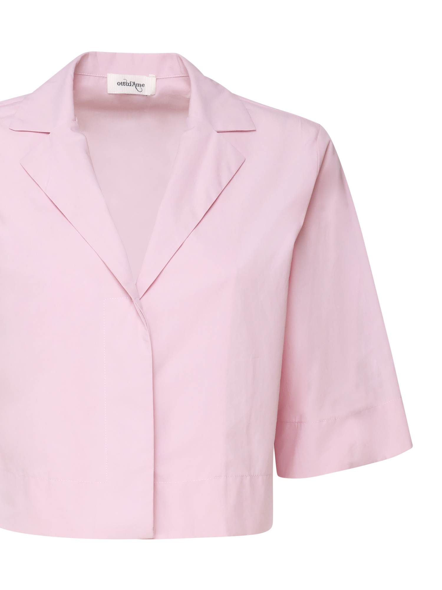 Ottod'ame Lapel Shirt In Pink