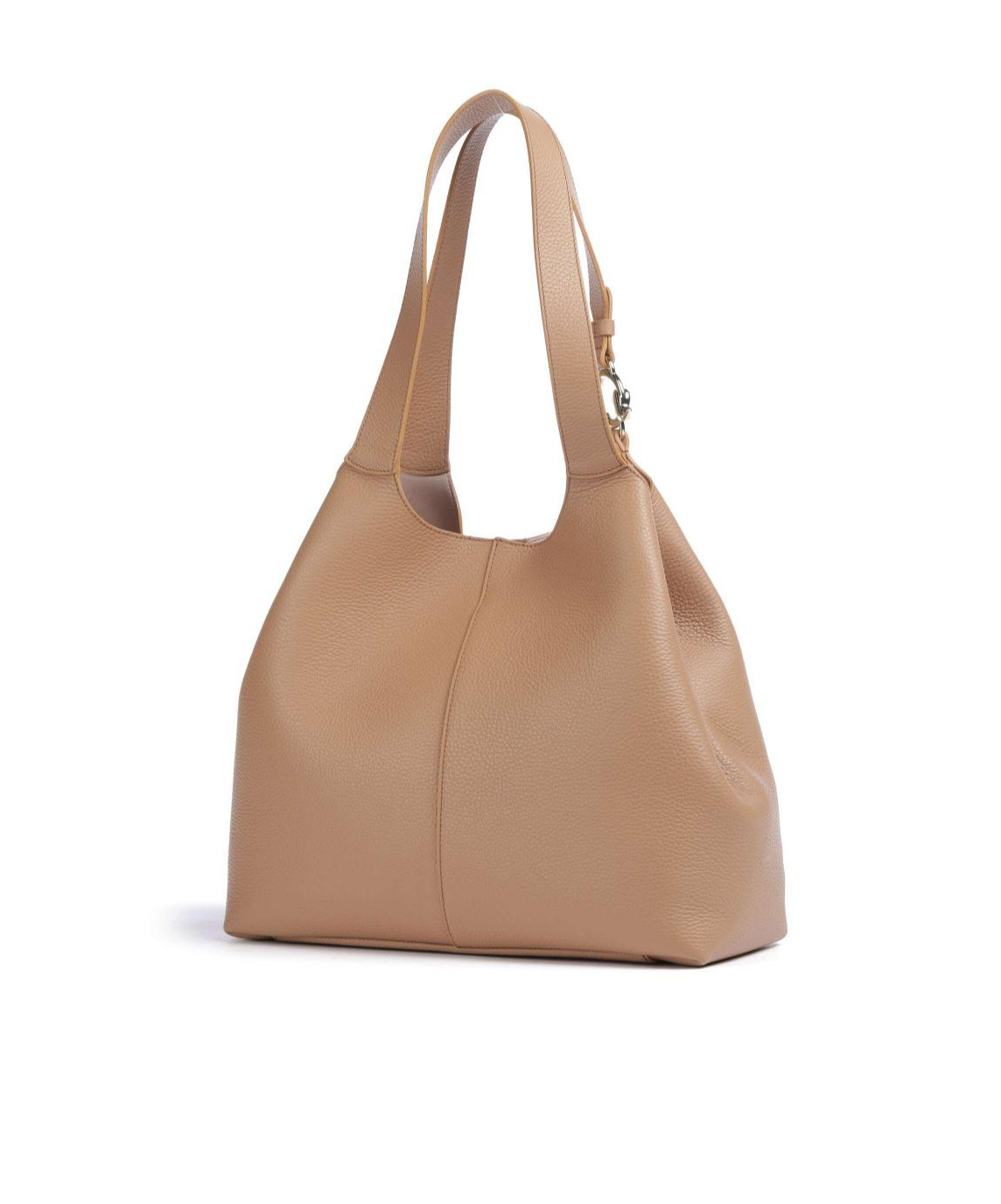 Shop Coccinelle Leather Shoulder Bag In Nude