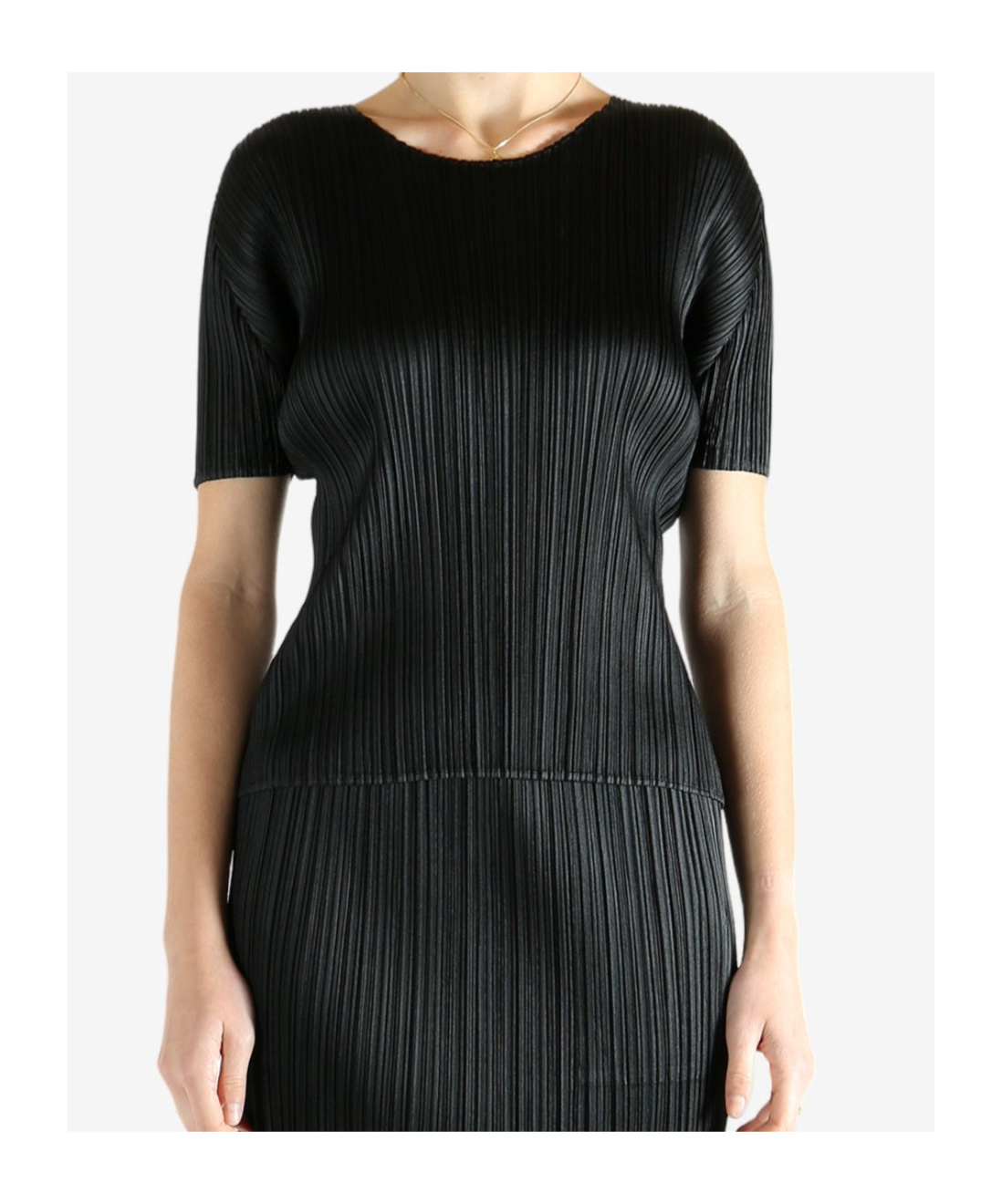 Issey Miyake Crew Neck Shirt In Black