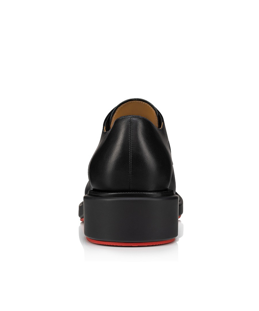 Christian Louboutin Leather Platform Loafers In Black