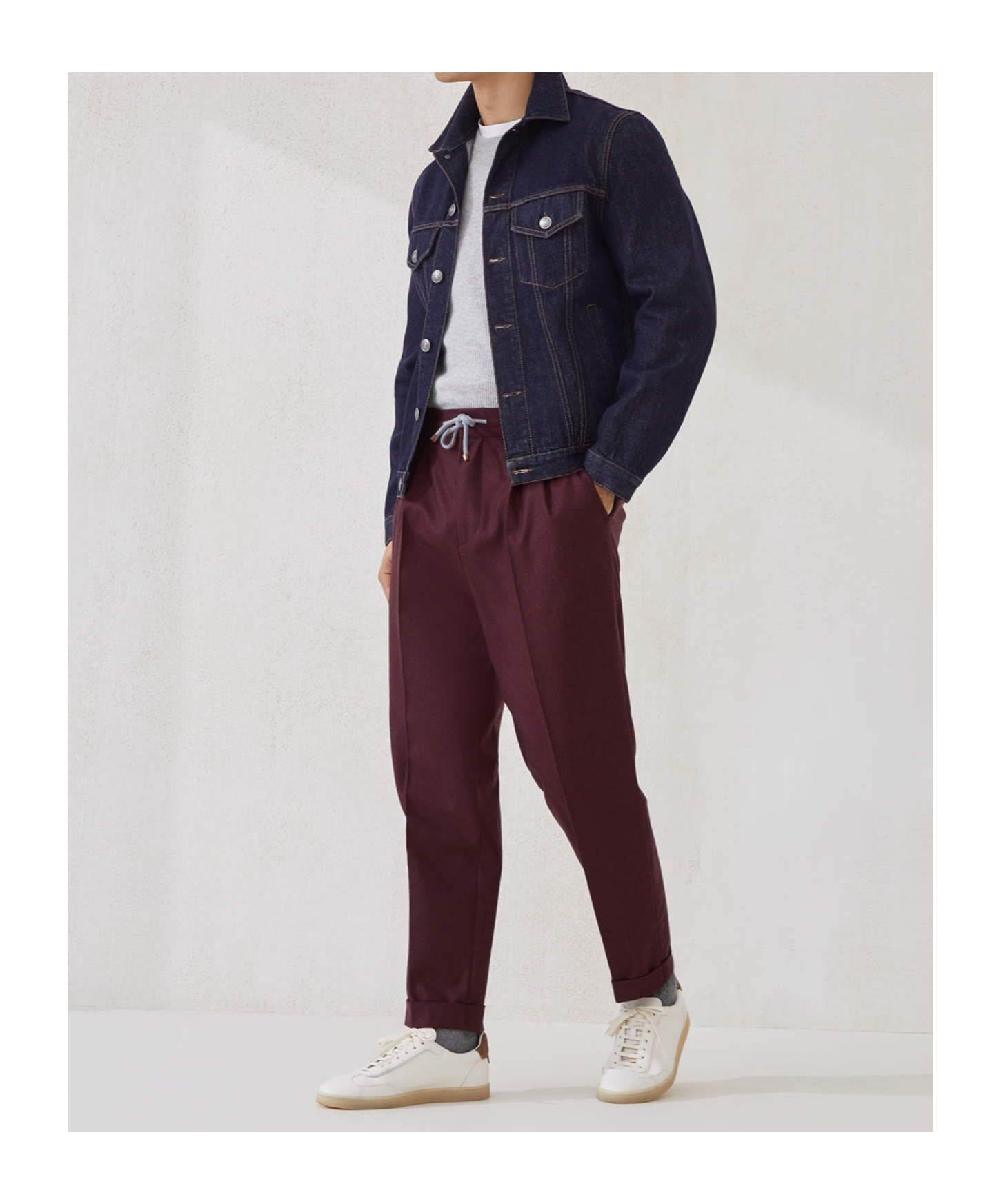 Brunello Cucinelli Denim Cotton Casual Jacket In Blue