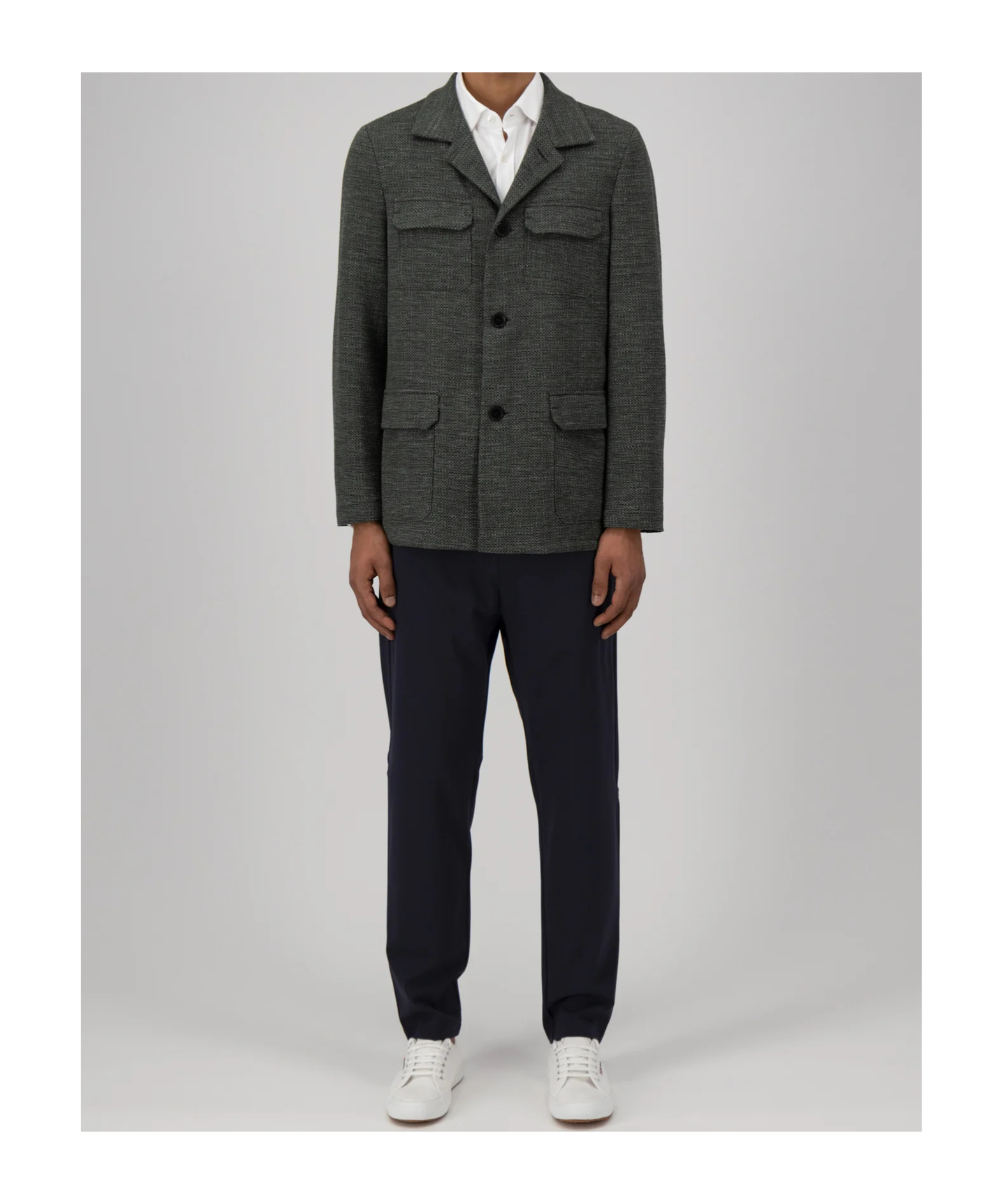 Harris Wharf London Safari Jacket Hopsack Crafted With Loro Piana Fabric