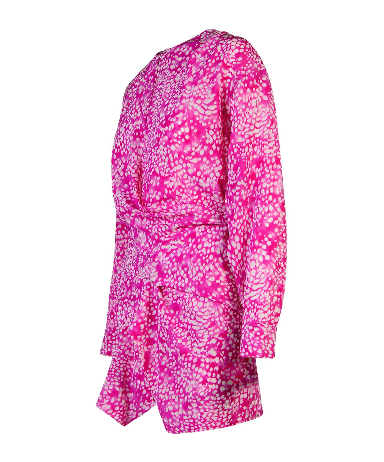Isabel Marant 'speak' Robe En Mélange De Soie In Pink