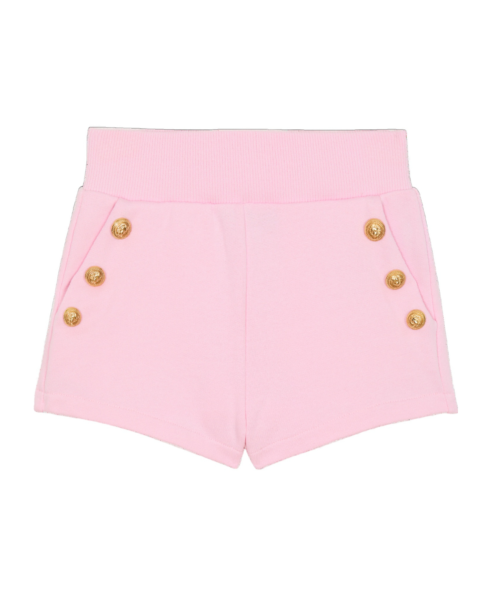Shop Balmain Button Shorts In Pink