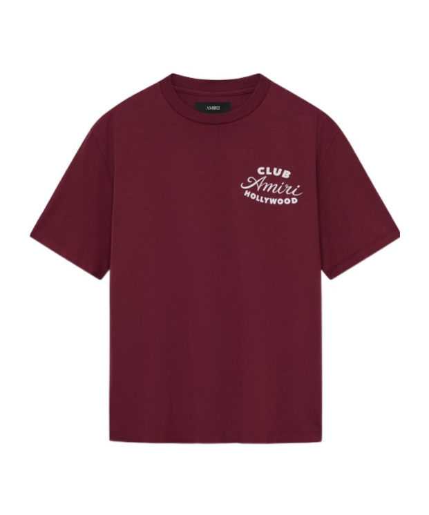Amiri Club Tee In Burgundy