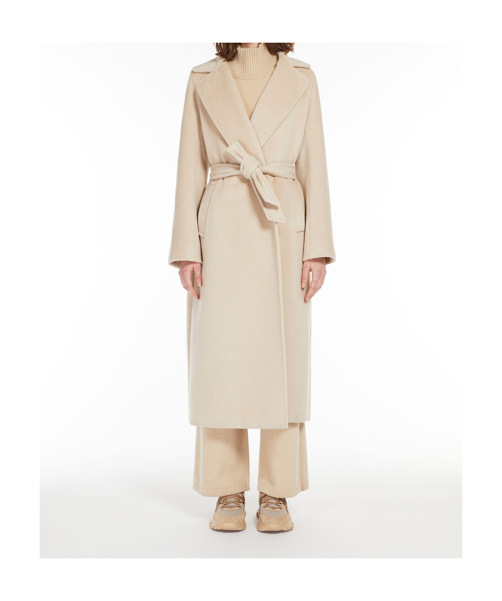 Weekend Max Mara Strap-up Coat In Nude