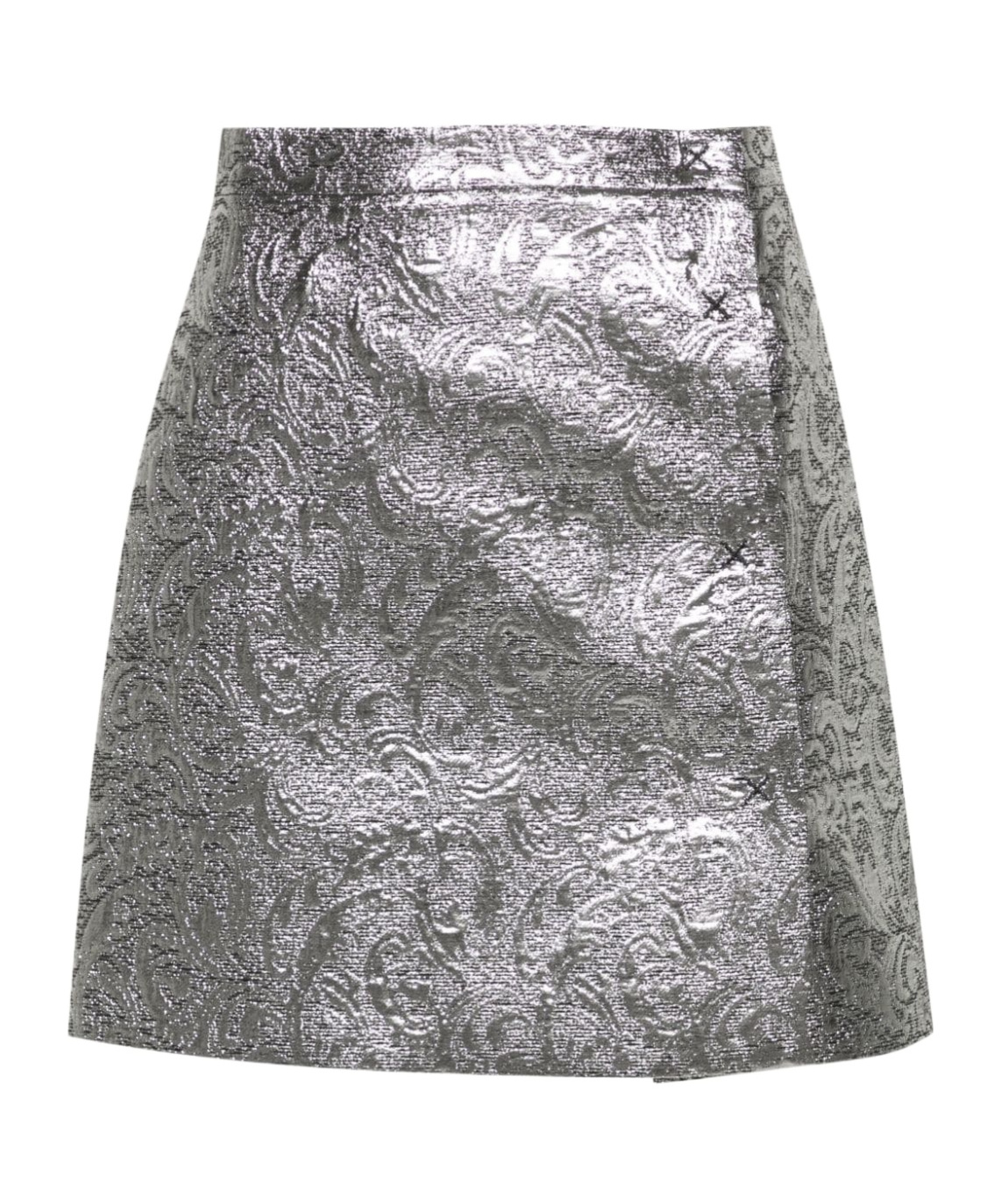 Msgm Pattern Skirt In Gray