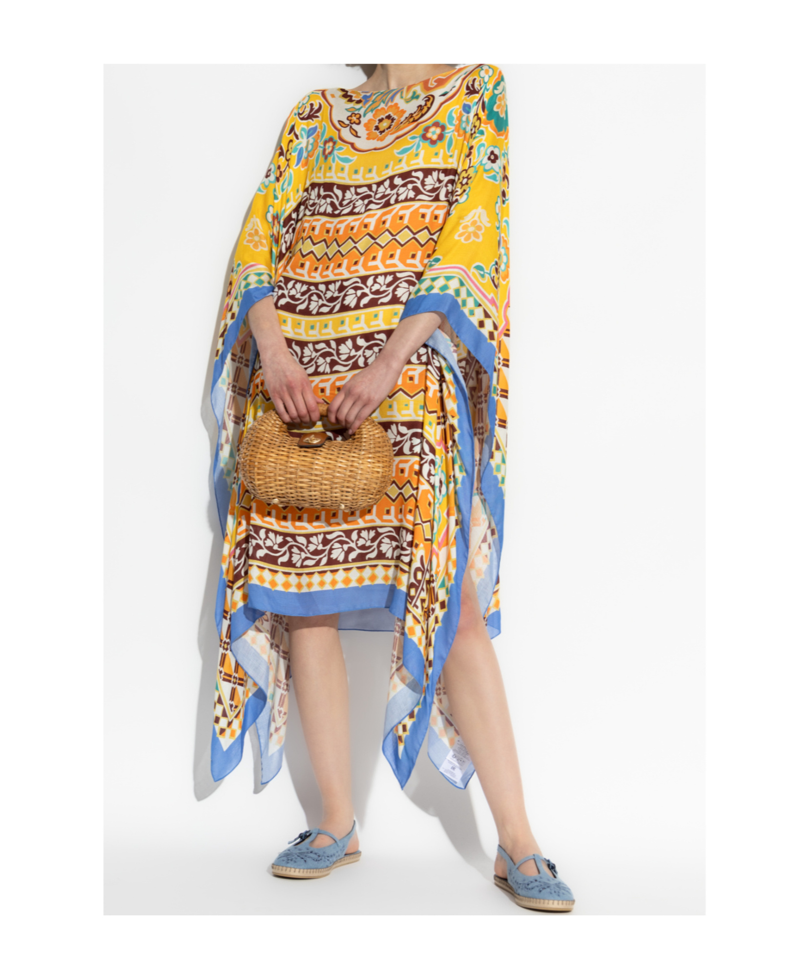 Etro Paisley Printed Beach Dress In Yellow