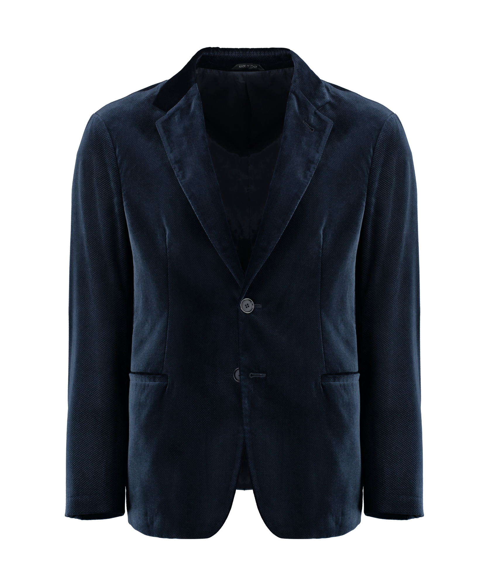 Giorgio Armani Single-breasted Velvet Jacket In Black
