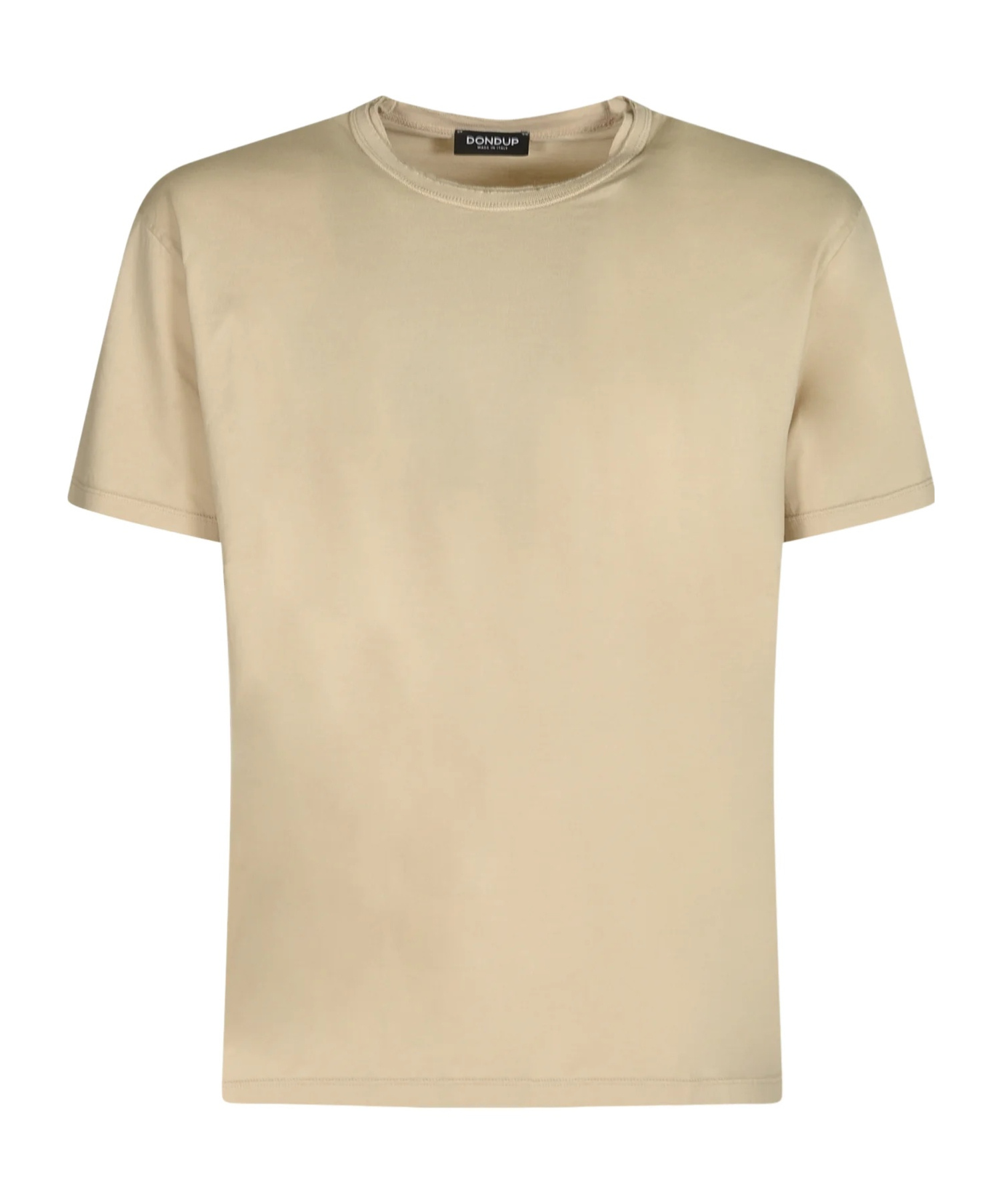 Dondup Round Neck Short Sleeve T-shirt In Neutral