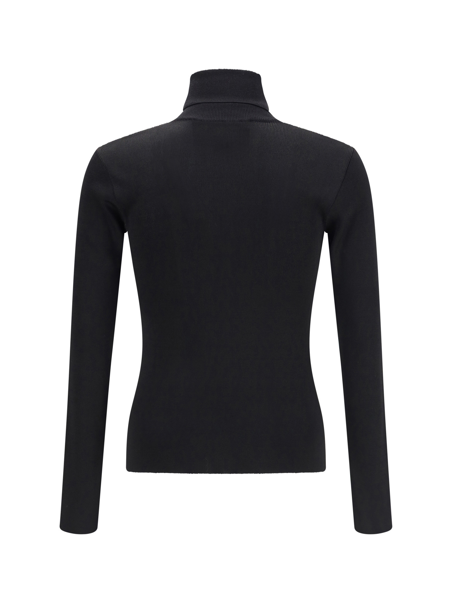Valentino Turtleneck Long-sleeve Knit Sweater In Black