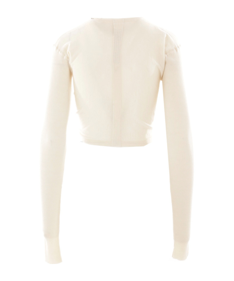 Rick Owens Long-sleeved Cardigan In White