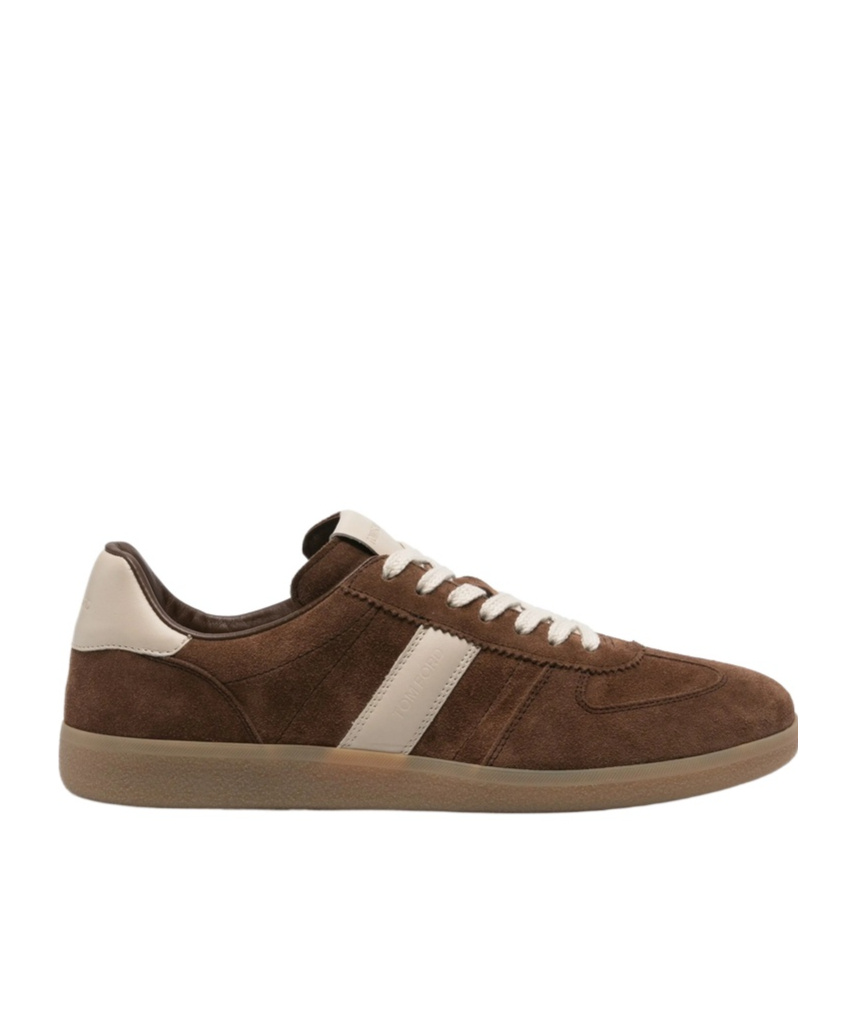 Tom Ford Men Suede Archer Sneakers In Brown