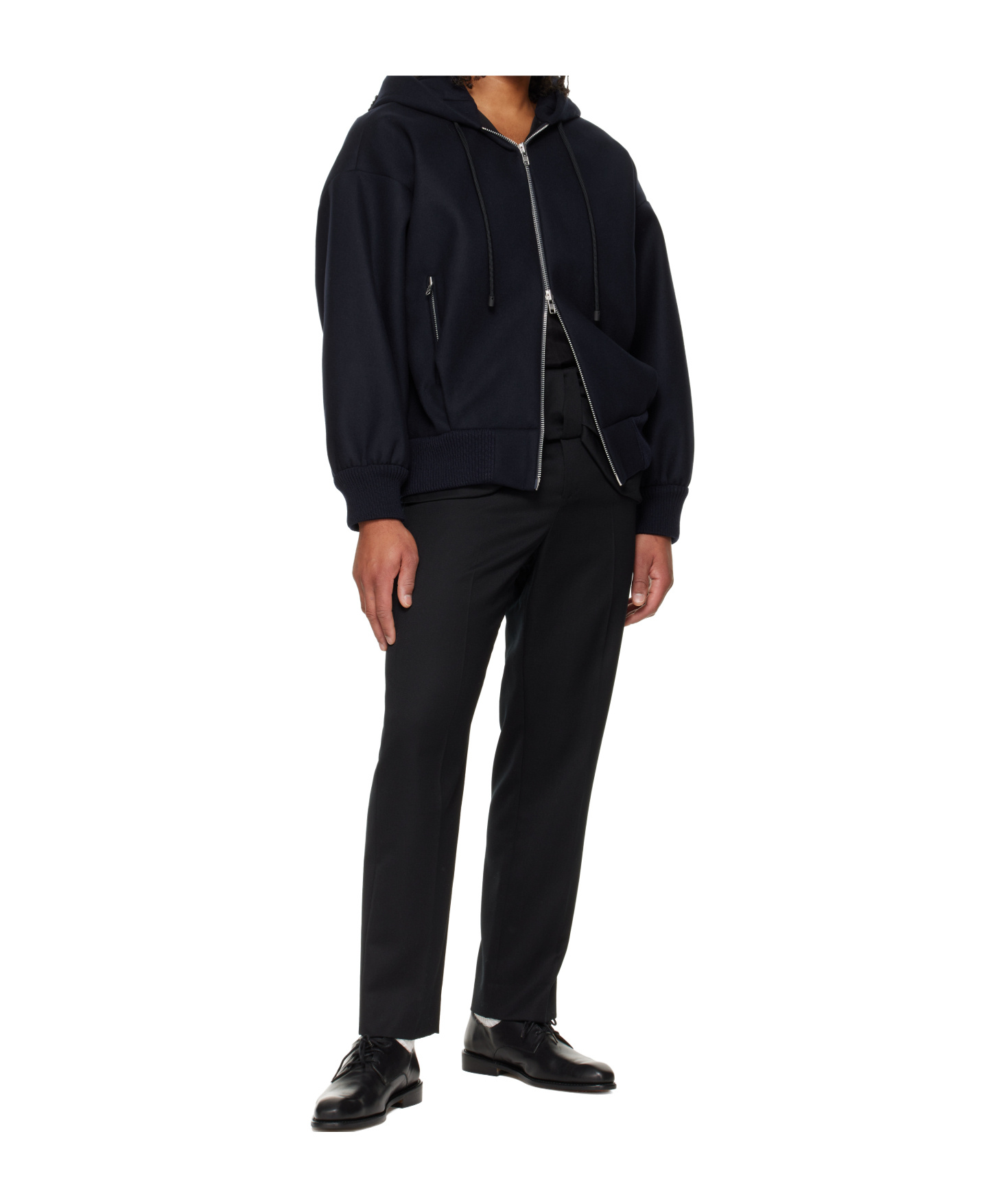 Simone Rocha Bow-tie Belt Straight Leg Casual Pants In Black