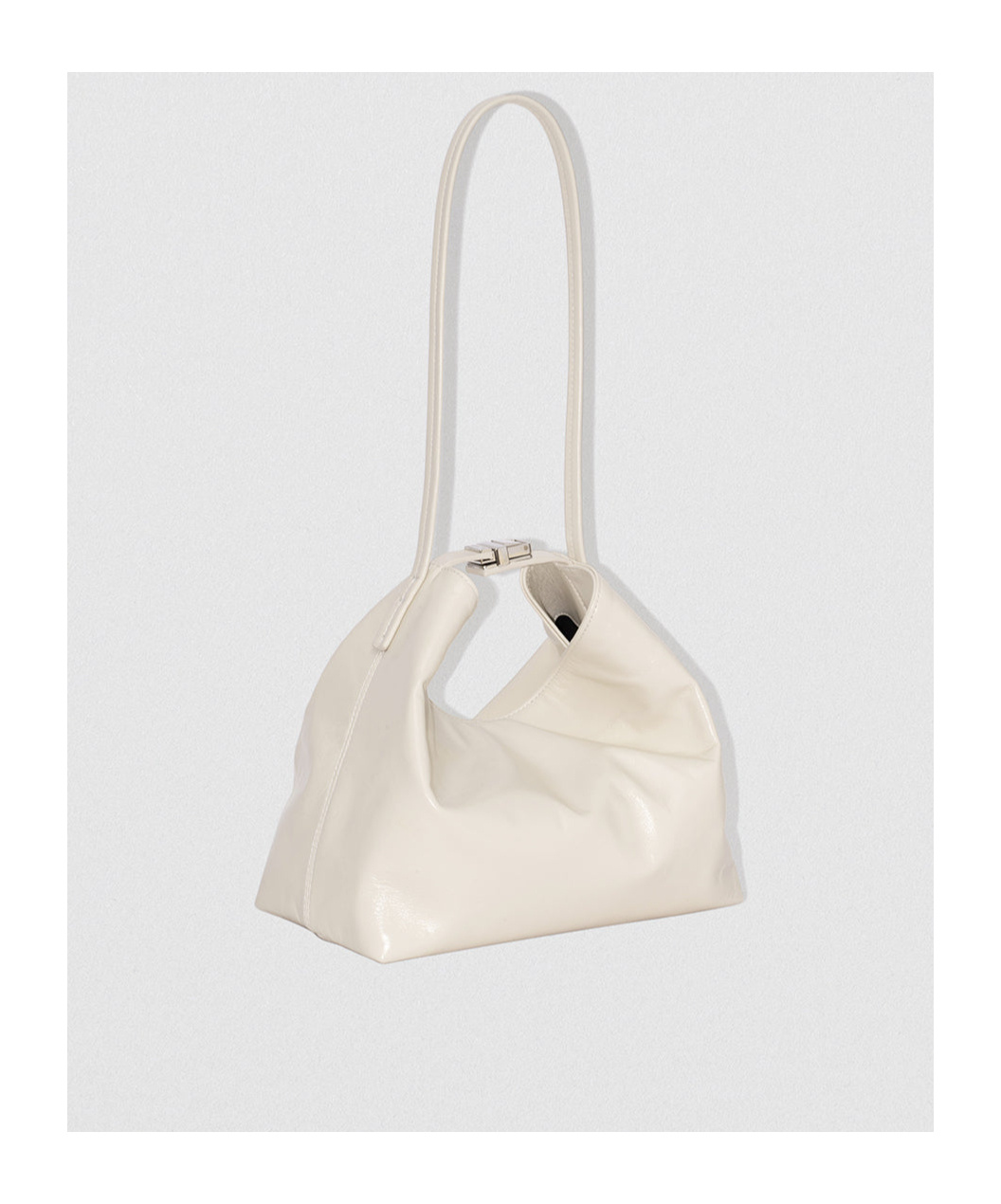By Far Logo Shoulder Bag In White