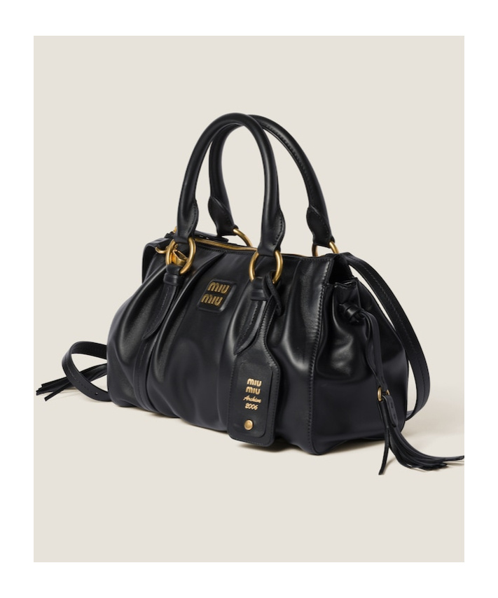 Miu Miu Women's Joie Leather Bag In Black