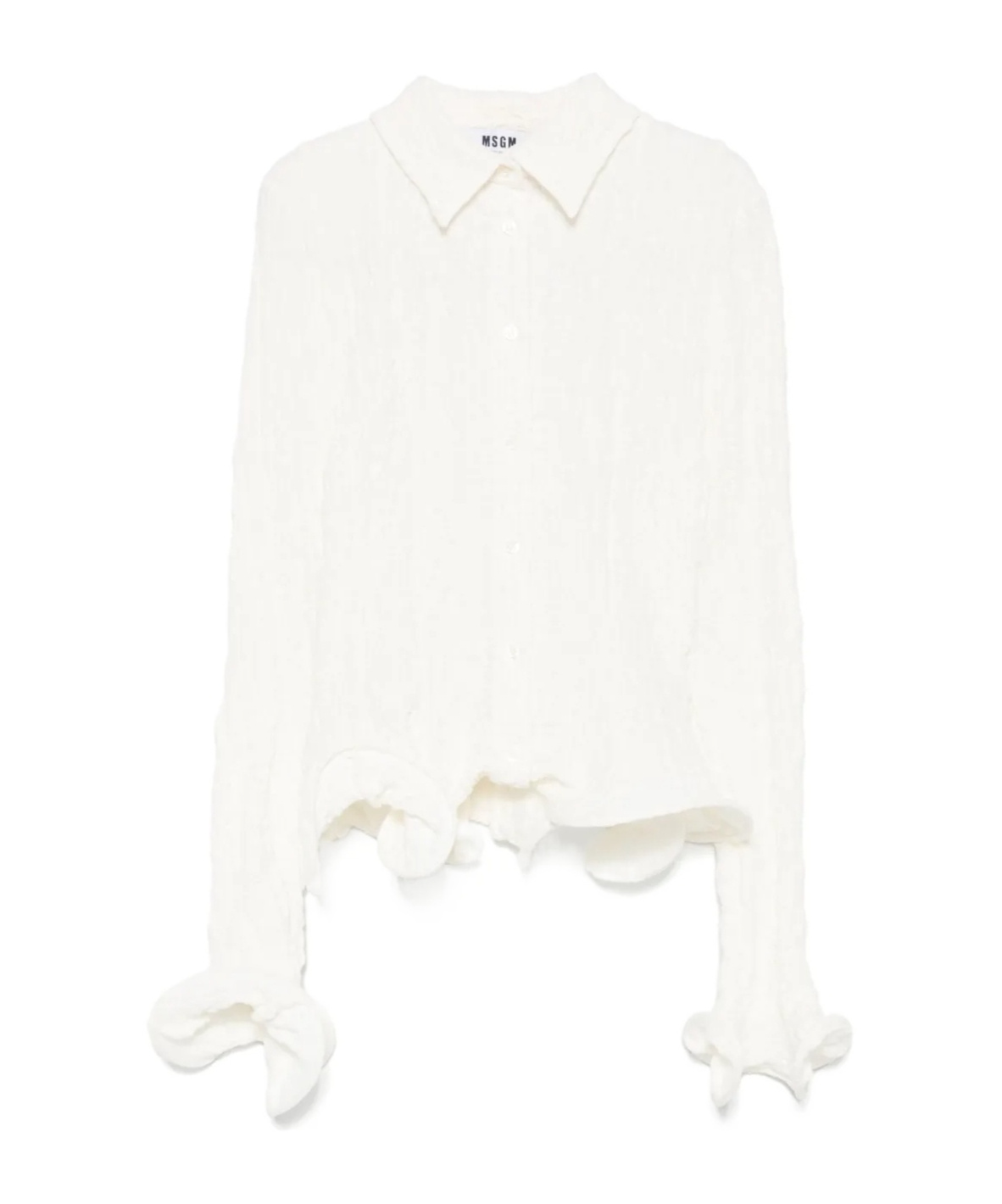 Msgm Textured-finish Shirt
